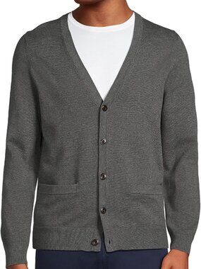 Lands' End Men's Fine Gauge 100% Cotton Sweater